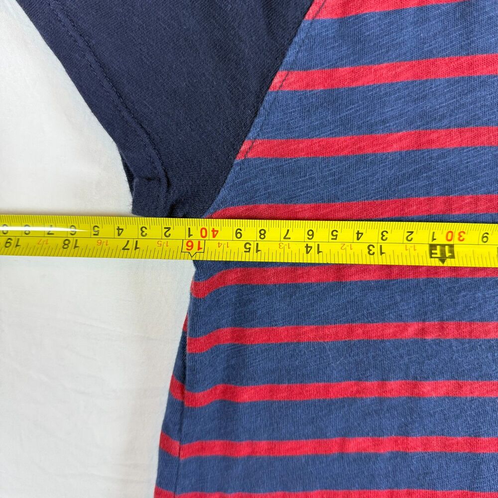 Eddie Bauer Outdoor Navy Red Striped Raglan Sleeve T-Shirt Dress Size M - Picture 6 of 7